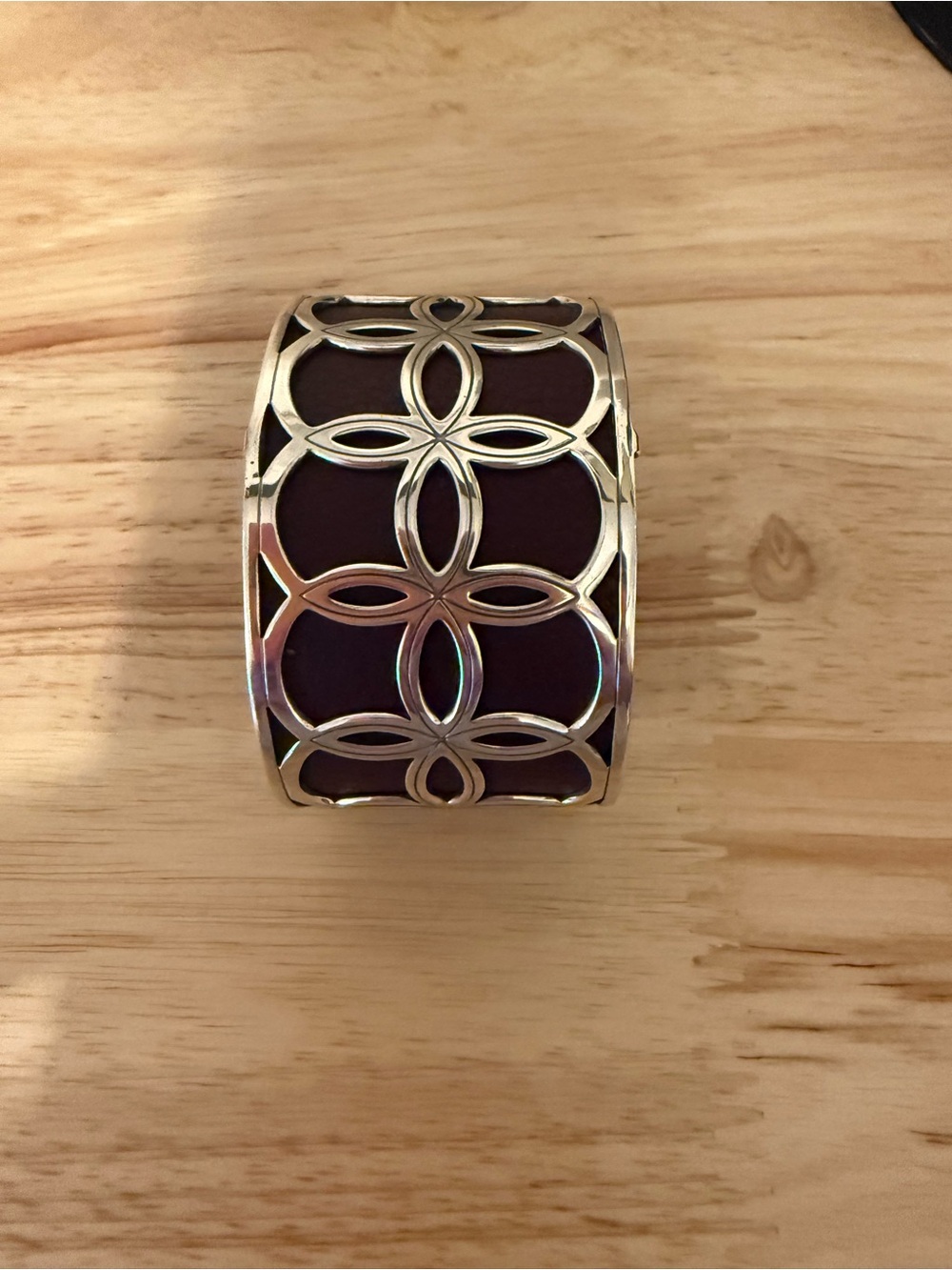 Brighton Christo NYC Wide Cuff Bracelet w/Leather insert